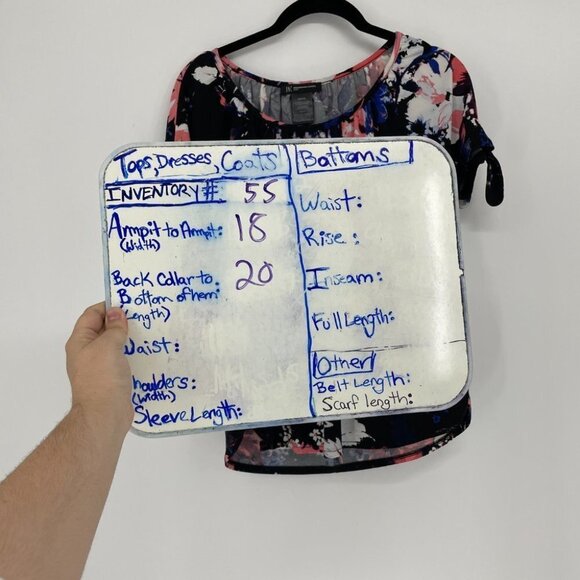 INC pink blue tied sleeve floral tshirt petite - Picture 9 of 11